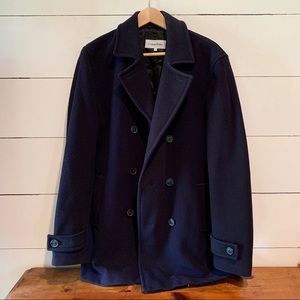 Calvin Klein Navy Pea Coat Jacket